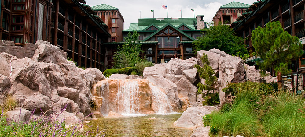 Wilderness Lodge waterfall