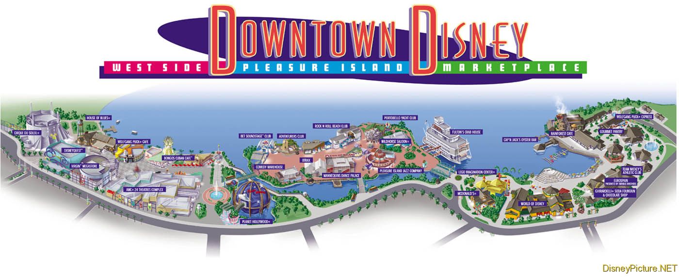 Downtown Disney map
