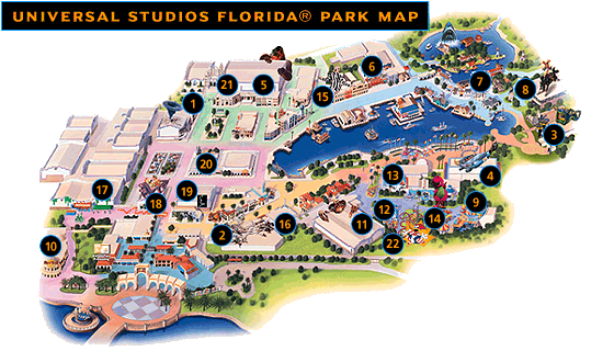 Universal Studios map
