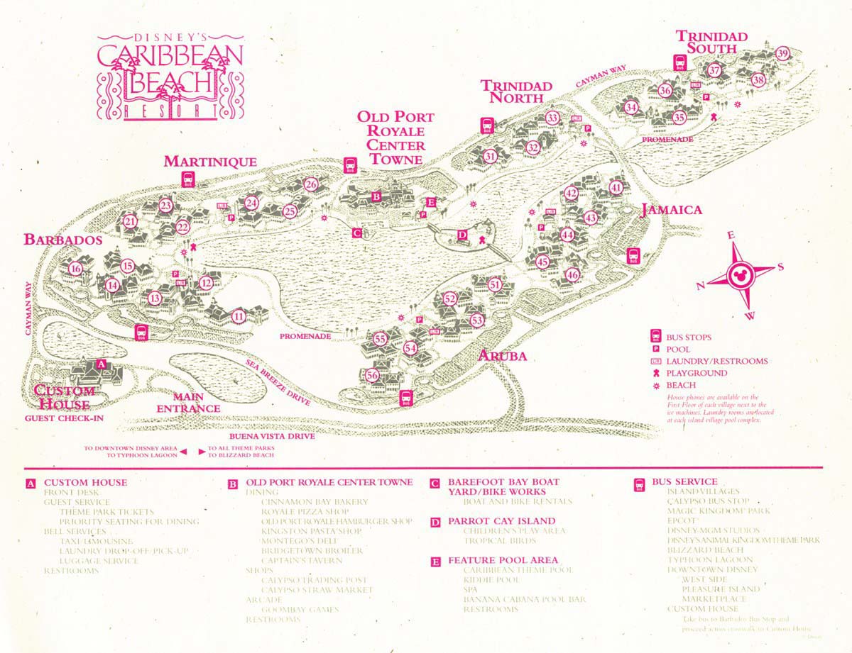 Caribbean Beach map