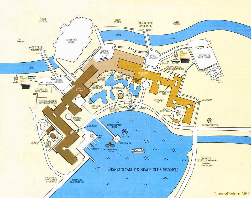 Beach and Yacht Club map