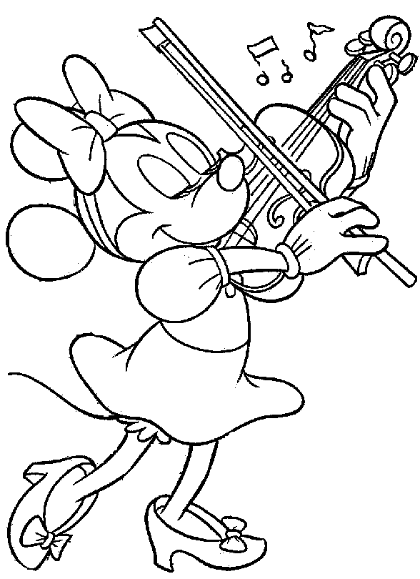 minnie disney colouring picture