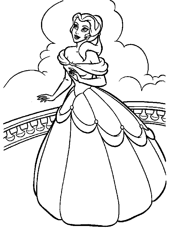 princess colouring picture 587