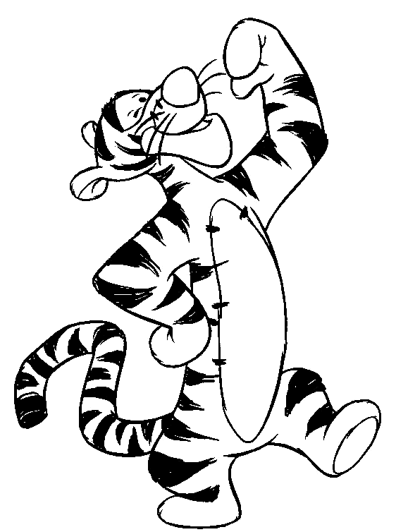 tigger disney colouring picture