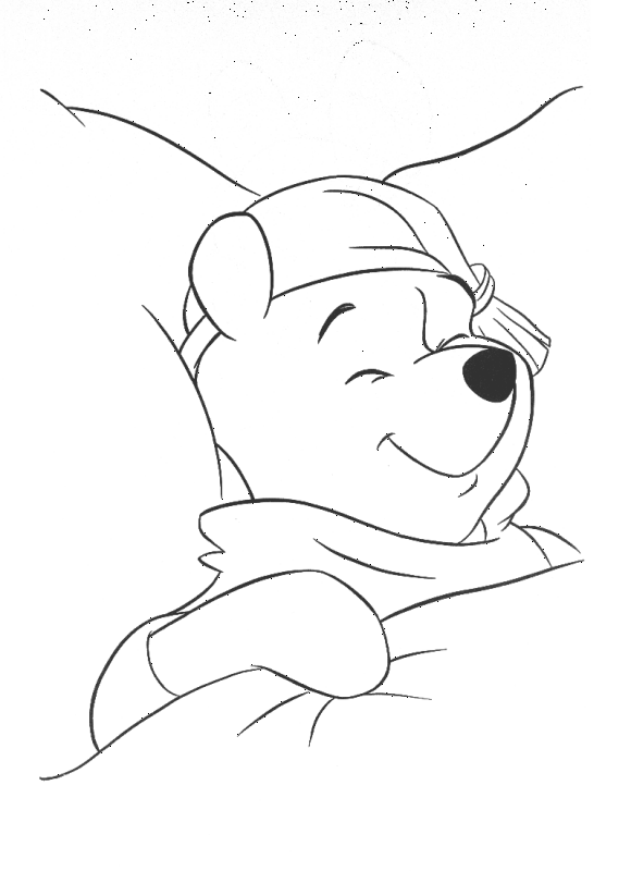 winnie disney colouring picture
