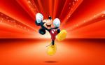 mickey mouse orange-wallpaper