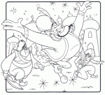 aladdin colouring picture